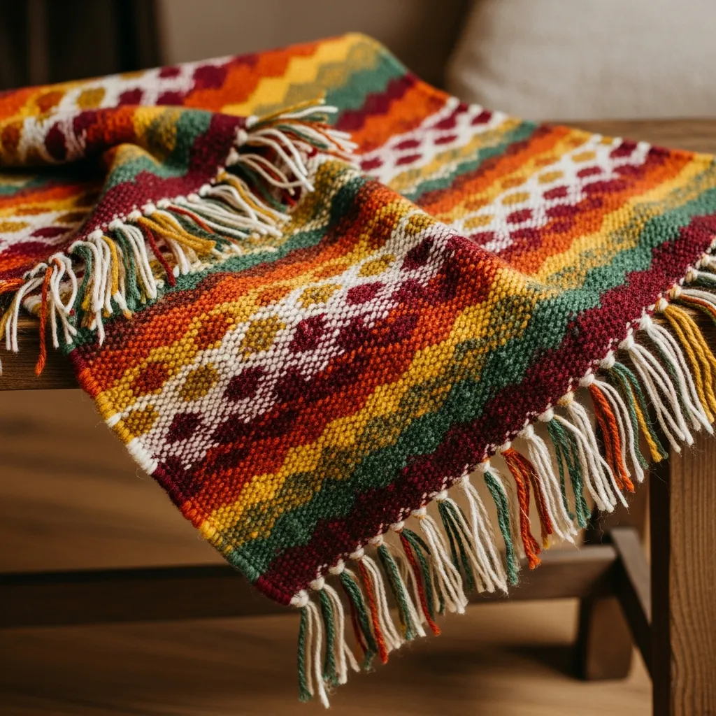 Handwoven textile blanket